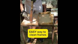 TIP EASY way to clean frames for new wax sheets beekeepingbeehivebeekeeperbeehoney [upl. by Franek]