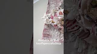 Mixed Media Christmas Canvas christmasdecor scrapbooking [upl. by Aicirpac]