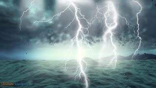 🎧 Thunderstorm at Sea with Heavy Rain  Rainstorm Sounds for Sleeping amp RelaxationUltizzz day21 [upl. by Ahsatsana]