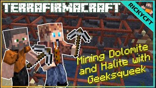 Mining Dolomite and Halite with Geeksqueek  Terrafirmacraft [upl. by Joerg]