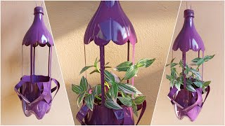 CREATIVE WAY ON HOW TO MAKE HANGING POT FROM PLASTIC BOTTLE [upl. by Idolem]