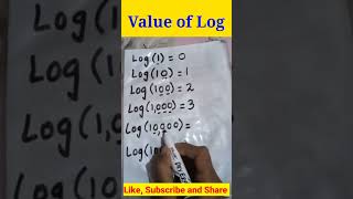 Value of Log TRICK 🔥 to learn all the values within 1 minute 🙏 [upl. by Paddy74]