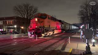 Winter Night on the BNSF Chicago Sub [upl. by Davin]