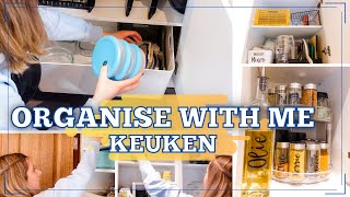 KEUKEN ORGANISEREN  Clean with me  Labels met Cricut  Kruidenrek organiseren  2022 [upl. by Nawk]