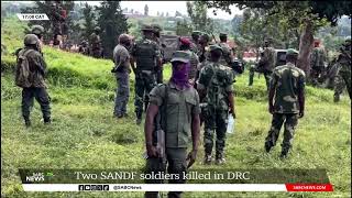 DRC Attack  Two SANDF soldiers killed three wounded in mortar explosion [upl. by Hadeehuat]