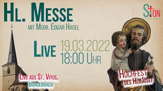 Hl Messe zum Josefstag I Live aus St Vitus Burgebrach I mit Msgr Edgar Hagel [upl. by Susej338]