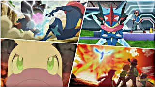 Ash all Kalos Pokemon Evolution Ash Frogadier evolves into Greninja [upl. by Maribeth]