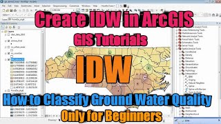 Spatial interpolation  How Create IDW in ArcGIS  Ground water Quality  How Classify Water Quality [upl. by Margeaux]