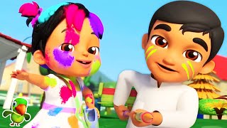 Holi Aa Gayi Holi होली है Indian Festivals Songs for Kids and Cartoon Rhymes [upl. by Eylloh]