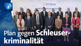 Beratungen der G7Innenministerinnen Aktionsplan gegen Schleuserkriminalität [upl. by Kerianne]