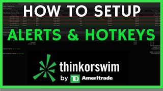 ThinkorSwim Tutorial Basics Alerts amp Hotkeys Setup Tutorial [upl. by Yenattirb]