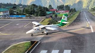 Landing and Takeoff at Lukla Airport [upl. by Anaerdna]