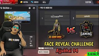 Ajjubhai 94 vs Sk Sabir Boss  1 v 1 Custom Room  Ajjubhai 94 face reveal [upl. by Ganiats]