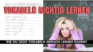 Vokabeln richtig lernen  Wie du 1000 Vokabeln einfach lernen kannst [upl. by Cammie192]