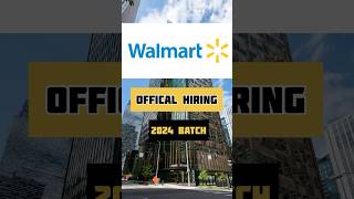 WALMART HIRING FRESHERS FOR SOFTWARE ENGINEER [upl. by Rennane]