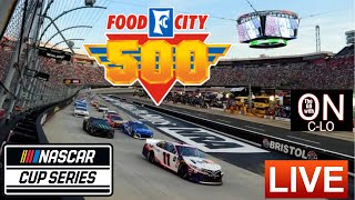 🔴Food City 500 Bristol Motor Speedway Live Nascar Cup Series Race Audio Live Leaderboard amp Stats [upl. by Nennarb]