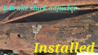 EBrake cable slack adjuster installed OBS F150 XLT 4x4 [upl. by Ahsenac]