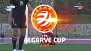 Algarve Cup 2015 Deutschland Brasilien 1 Halbzeit [upl. by Eelirem]