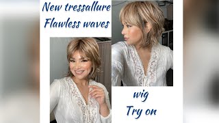 New wig from Tressallure Flawless Waves wig Try on shade 1723R8 [upl. by Lars]