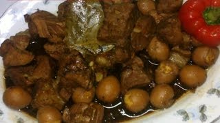 Pork Adobo with Quail Eggs [upl. by Ellehcil]