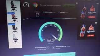 JIO Fiber 1Gbps Highest Speed Test [upl. by Nyliak]