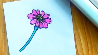 Easy flower drawing beautiful flower drawing easily easydrawings easyflowerdrawing [upl. by Towroy52]