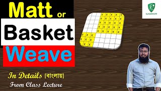 Matt Weave  Derivatives of Plain Design of Woven Fabric Structure and Design FSD বাংলায় [upl. by Schurman]