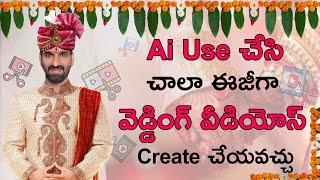 Create Wedding Videos Using With AI  No Software  Best Wedding Video Editing Tutorial [upl. by Fregger]