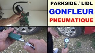 gonfleur pneumatique parkside lidl pdr a1 pneu roue de voiture vélo matelas etc [upl. by Kcirderfla]