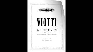 Giovanni Battista Viotti  Violin Concerto No 22 in A minor full with solo violin score [upl. by Lyred]