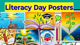 Inspiring Posters on Literacy Day Creative Posters on Literacy day [upl. by Raquel673]