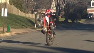 Wheelie Practice 2016 on 1987 Honda TLR200 Reflex [upl. by Enairb864]