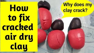 Why does air dry clay crack  How to Fix Cracked Air Dry Clay  An Air dry clay tutorial [upl. by Santini]