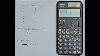 Standard Deviation and Mean  CASIO FX991 CW CLASSWIZ calculator [upl. by Atteugram783]