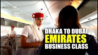 DHAKA TO DUBAI  EMIRATES BUSINESS CLASS  FLIGHT EXPERIENCE [upl. by Yrrac]