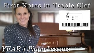 Learn to Read and Play Treble Clef G and Middle C  Beginner Piano Course Lesson 2 [upl. by Poler]