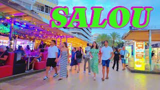 SALOU SPAIN  WALKING TOUR  SalouNightlife Saturday tour 4k hdr July 2024 [upl. by Ahsed262]