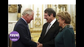 Prince Charles welcomes President of Cyprus to Buckingham Palace [upl. by Ahsienar]