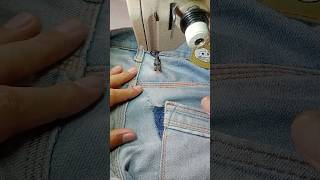 easy way to fix holes in trousers sewing sewingtips [upl. by Wyler]