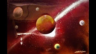 Red Cosmos Spray Paint Art [upl. by Jamima374]