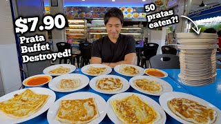 790 Prata Buffet DESTROYED  Close to 50 PRATAS EATEN SOLO  Most Amount of Prata Eaten Ever [upl. by Tugman]