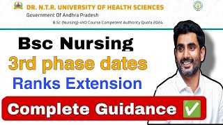 Bsc Nursing  Ranks Extension  3rd phase counselling 2024  NTRUHS [upl. by Ybba]