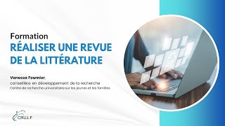 Réaliser une revue de la littérature [upl. by Ruy]