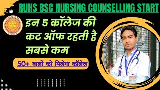 Ruhs bsc nursing counselling start  minimum bsc nursing college cut off 2024 [upl. by Edva186]