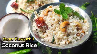 Flavourful Coconut Rice  కొబ్బరి అన్నం  Kobbari Annam Recipe In Telugu Andhra Aroma [upl. by Aholah483]