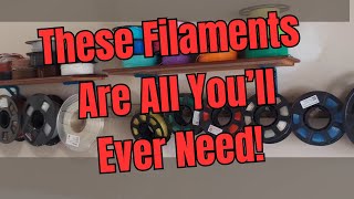 4 Filaments to Start Your 3d Printing Journey  PLA ABS PETG TPU [upl. by Aldous]