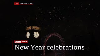 BBC News World  London and Edinburgh Fireworks – New Year 2024 Live [upl. by Ilanos253]