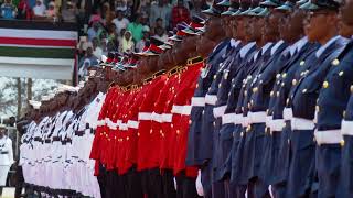 President Ruto inspects Guard of Honour at Kwale Stadium [upl. by Airretnahs]