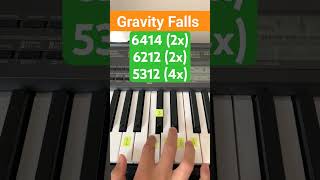 Gravity Falls 🎹 intro Piano Tutorial [upl. by Nibuz680]