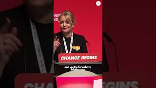 Unites Sharon Graham delivers brutal verdict on Labour policy at Liverpool conference [upl. by Nebeur]